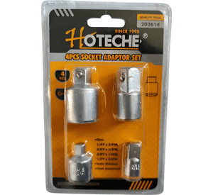 Set 4 Adaptadores Para Dados Chicharra 1/4-1/2 Pulg Plateado