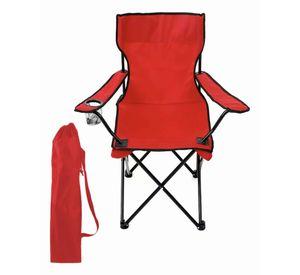 Sillas De Playa o Camping Plegable con Porta Vaso Rojo
