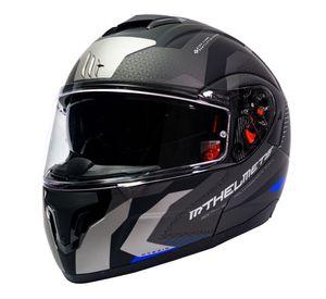 Casco de Moto MT Helmets - ATOM SV Híbrido F7 Azul Mate + Antiempañante Fogoff