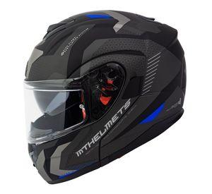 Casco de Moto MT Helmets - ATOM SV Híbrido F7 Azul Mate + Antiempañante Fogoff