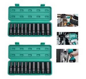 Pack2 Juego Set Dados De Impacto 1/2, 10 Piezas De 8 A 24 Mm