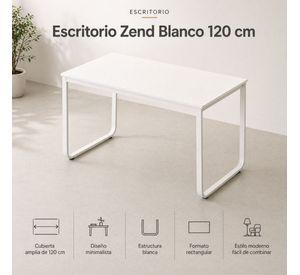 Escritorio Blanco 120 cm Zend para Home Office, Oficina o Estudio con Diseño Minimalista