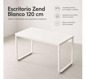 Escritorio Blanco 120 cm Zend para Home Office, Oficina o Estudio con Diseño Minimalista