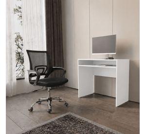 Combo Oficina 1 Escritorio Blanco + Silla New York Negra