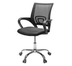Combo Oficina 1 Escritorio Blanco + Silla New York Negra