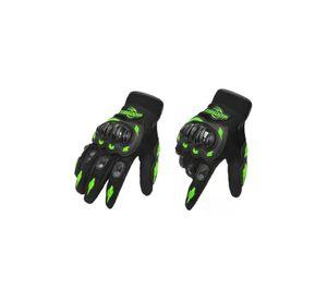 Guantes de moto protección invierno impermeables, talla XL, color verde