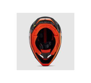 Casco Moto Niño V1 Ballast Gris/Naranjo Fox