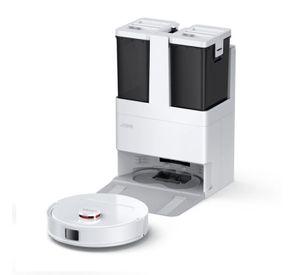 Robot aspiradora JONR T5 Lite con base de secado y lavado de mopa, dos mopas giratorias, LDS