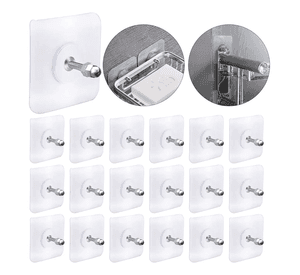 20 Pcs Adhesivo De Tornillo De Gancho De Pared Soportar 5 Kg