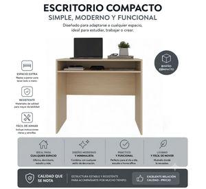 Combo Oficina 1 Escritorio Cartagena + Silla New York Negra