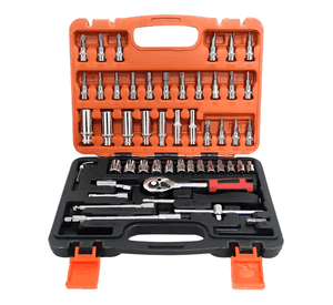 Caja Herramientas Set Kit Juego Dados Chicharra Llaves Corona 53 Piezas Tecnopro