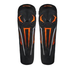Rodilleras Largas para motociclismo Motowolf 1033B Blak-Orange