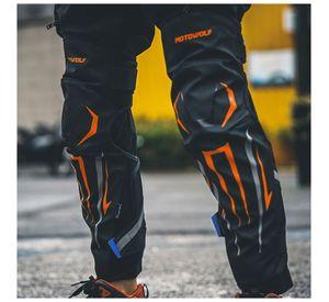 Rodilleras Largas para motociclismo Motowolf 1033B Blak-Orange