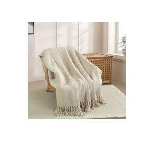 MANTA ANDES ESPIGA S 125X150 BEIGE