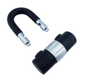 CANDADO U PARA MOTO IDEAL PARA CADENA BLOQUEO ANTIROBO NEGRO-PLOMO