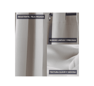 Pack Cortina de Tela Blackout Vincenzi 140x220 Blanca