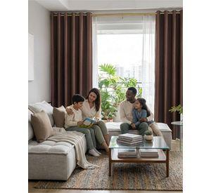 Set de Cortinas Blackout Engomadas Modernas de Lujo m10