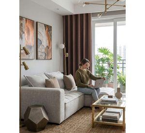 Set de Cortinas Blackout Engomadas Modernas de Lujo m10