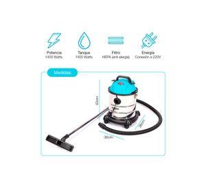 Aspiradora Industrial NAPPO 1400W 20L Polvo y Agua