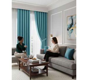 Juego de Cortinas Blackout Premium Engomadas m5