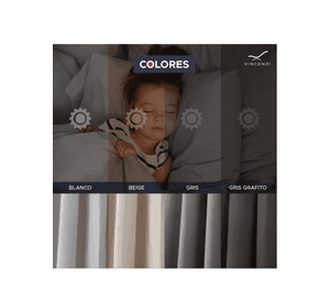 Pack Cortina de Tela Blackout Vincenzi 140x220 Gris Grafito