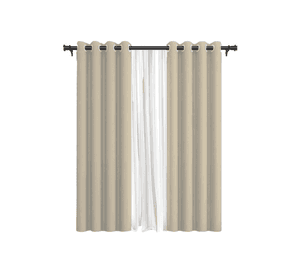 Pack Cortina de Tela Blackout Beige Velo Vincenzi 140x220