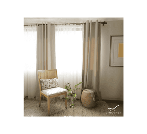 Pack Cortina de Tela Blackout Beige  Velo Vincenzi 140x220