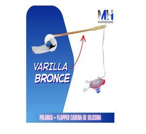 Flapper Cadena Silicona + Manilla Estanque Varilla Bronce