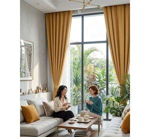 Set de Cortinas Blackout Engomadas Modernas de Lujo m14