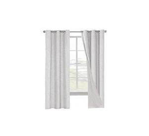 Cortina Blackout 100% 2 Paños 140x220cm Textura Lino Ivory