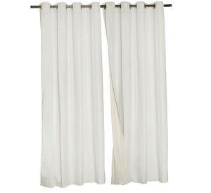 Set 2 Cortinas Black Out Classic 1.40 X 2.25 Ivory