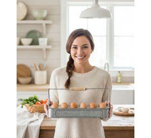 Huevera Porta Huevos Hogar Bandeja Organizador Cocina Jhn