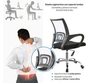 Combo 1 Escritorio Wengue + Silla New York Negra y Blanca