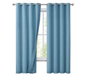 Cortinas Blackout 100% Casatua 2 Paños 140x220 Textura Lino