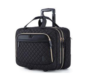 Bagsmart Maletín de Viaje con Ruedas Acolchado Notebook 17,3″ Negro