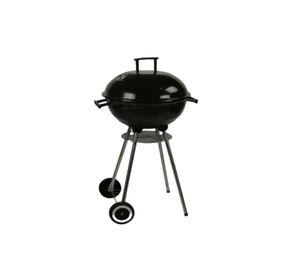 Parrilla redonda a carbón con ruedas muy práctica