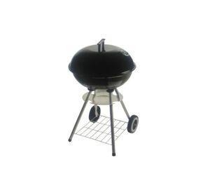 Parrilla redonda a carbón con ruedas muy práctica