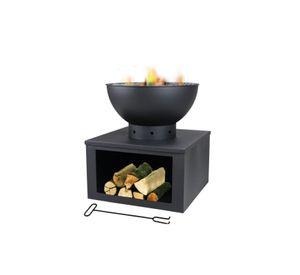 Fogon Parrilla a la Metal con Guarda leña 54x54x60cm