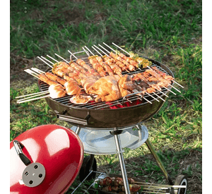 Parrilla Redonda 85cm Parrillas A Carbon Móvil Para Asados