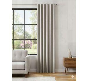 CORTINA ENGOMADA BLACKOUT 2 PAÑOS COLOR GRIS CLARO