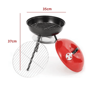 Parrillera Portátil A Carbón Ergonómica Acero Inoxidable