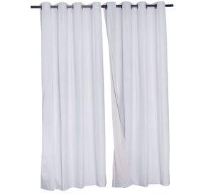 Set 2 Cortinas Black Out Classic 1.40 X 2.25 Blanco