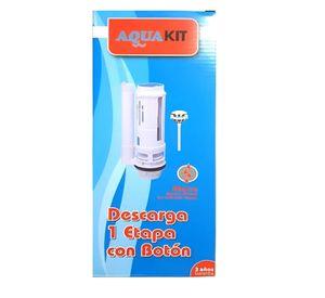 Kit Valvula Descarga Estanque Wc 1 Etapa Con Boton Universal