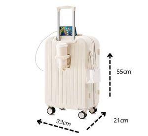 Maleta De Viaje Cabina Equipaje Mediano Con USB Y Portavasos