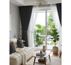Set de Cortinas Blackout Engomadas Modernas de Lujo m11