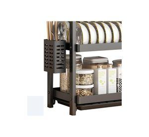 Rack Escurridor Platos 3 Niveles Acero Negro