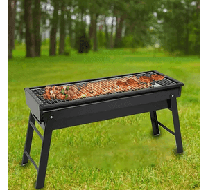 Parrillera Portátil Y Plegable Para Hacer Asados Grill Bbq Color Negro