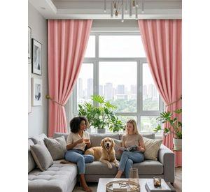 Set de Cortinas Blackout Engomadas Modernas de Lujo m12