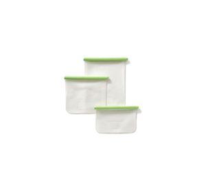 Set de 3 bolsas reutilizables planas