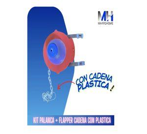 Flapper Cadena Plastica + Manilla Estanque Varilla Bronce